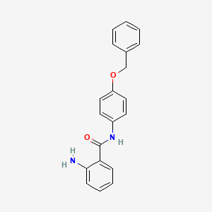 molecular formula C20H18N2O2 B13180870 2-amino-N-[4-(benzyloxy)phenyl]benzamide 