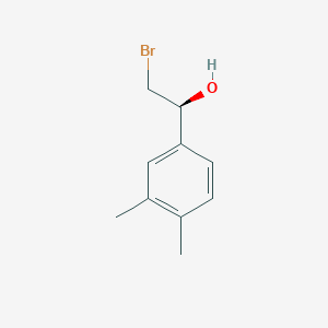 molecular formula C10H13BrO B13180911 (1S)-2-bromo-1-(3,4-dimethylphenyl)ethanol 
