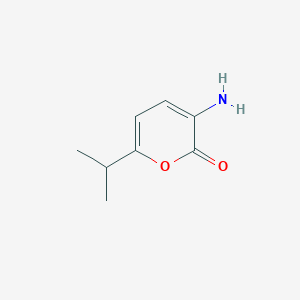 molecular formula C8H11NO2 B13180936 3-Amino-6-(propan-2-YL)-2H-pyran-2-one 