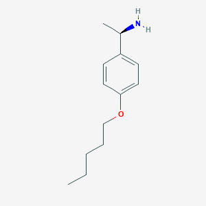 molecular formula C13H21NO B13180991 (1R)-1-[4-(Pentyloxy)phenyl]ethan-1-amine 