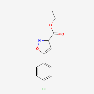 molecular formula C12H10ClNO3 B1318101 Ethyl 5-(4-chlorophenyl)isoxazole-3-carboxylate CAS No. 81282-12-4
