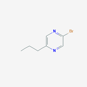 molecular formula C7H9BrN2 B13181089 2-Bromo-5-propylpyrazine CAS No. 156573-08-9