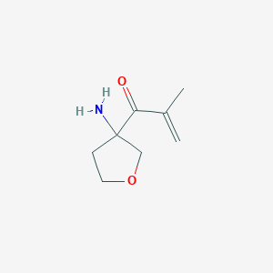 molecular formula C8H13NO2 B13181129 1-(3-Aminooxolan-3-yl)-2-methylprop-2-en-1-one 