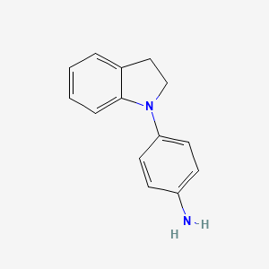 molecular formula C14H14N2 B1318114 4-(2,3-dihydro-1H-indol-1-yl)aniline CAS No. 224036-13-9