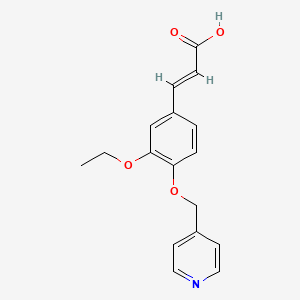 molecular formula C17H17NO4 B13181164 (2E)-3-[3-ethoxy-4-(pyridin-4-ylmethoxy)phenyl]acrylic acid 