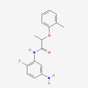 molecular formula C16H17FN2O2 B1318117 N-(5-Amino-2-fluorophenyl)-2-(2-methylphenoxy)-propanamide CAS No. 954568-89-9
