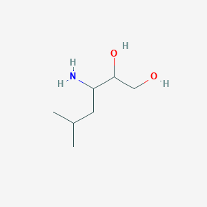 molecular formula C7H17NO2 B13181214 3-Amino-5-methylhexane-1,2-diol 