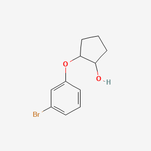 molecular formula C11H13BrO2 B13181217 2-(3-Bromophenoxy)cyclopentan-1-ol 