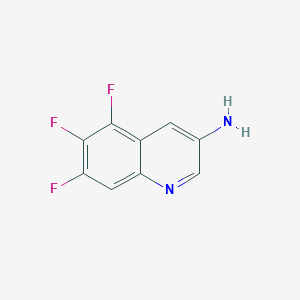 molecular formula C9H5F3N2 B13181234 5,6,7-Trifluoroquinolin-3-amine 