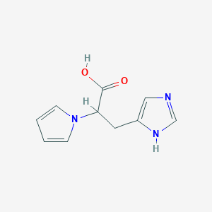 molecular formula C10H11N3O2 B1318125 3-(1H-imidazol-5-yl)-2-(1H-pyrrol-1-yl)propanoic acid CAS No. 954584-13-5