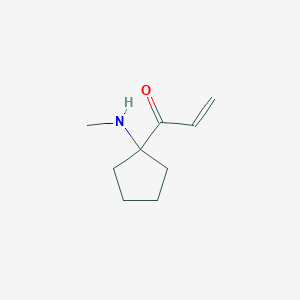 molecular formula C9H15NO B13181250 1-[1-(Methylamino)cyclopentyl]prop-2-en-1-one 