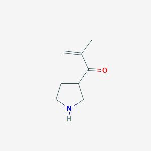 molecular formula C8H13NO B13181255 2-Methyl-1-(pyrrolidin-3-yl)prop-2-en-1-one 