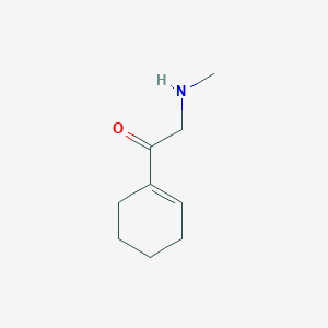 molecular formula C9H15NO B13181266 1-(Cyclohex-1-en-1-yl)-2-(methylamino)ethan-1-one 