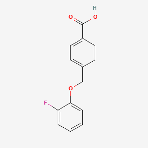 molecular formula C14H11FO3 B1318129 4-[(2-Fluorophenoxy)methyl]benzoic acid CAS No. 943114-74-7
