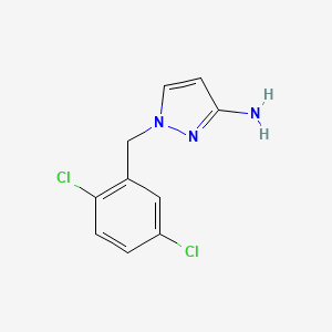 molecular formula C10H9Cl2N3 B13181317 1-(2,5-dichlorobenzyl)-1H-pyrazol-3-amine 