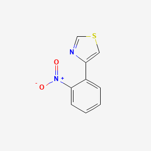 molecular formula C9H6N2O2S B13181331 4-(2-Nitrophenyl)-1,3-thiazole 