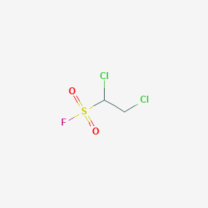 molecular formula C2H3Cl2FO2S B13181345 1,2-Dichloroethane-1-sulfonyl fluoride CAS No. 1717-02-8