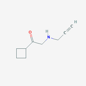 molecular formula C9H13NO B13181346 1-Cyclobutyl-2-[(prop-2-yn-1-yl)amino]ethan-1-one 