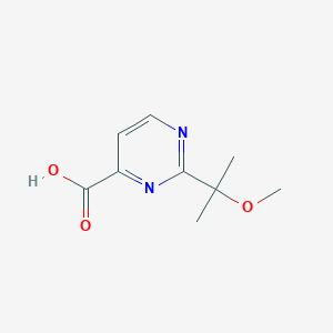 molecular formula C9H12N2O3 B13181352 2-(2-Methoxypropan-2-yl)pyrimidine-4-carboxylic acid 