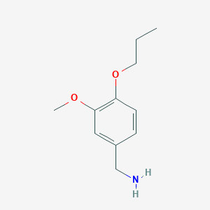 molecular formula C11H17NO2 B1318137 1-(3-Methoxy-4-propoxyphenyl)methanamine CAS No. 854207-58-2