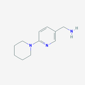 molecular formula C11H17N3 B1318140 (6-(Piperidin-1-yl)pyridin-3-yl)methanamine CAS No. 914637-06-2