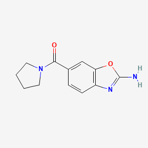 molecular formula C12H13N3O2 B13181401 6-(Pyrrolidine-1-carbonyl)-2,3-dihydro-1,3-benzoxazol-2-imine 