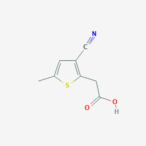 molecular formula C8H7NO2S B13181412 2-(3-Cyano-5-methylthiophen-2-yl)acetic acid 