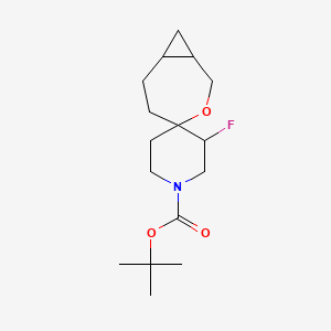 molecular formula C16H26FNO3 B13181431 tert-Butyl 3'-fluoro-3-oxaspiro[bicyclo[5.1.0]octane-4,4'-piperidine]-1'-carboxylate 