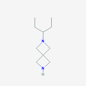 molecular formula C10H20N2 B13181445 2-(Pentan-3-yl)-2,6-diazaspiro[3.3]heptane 
