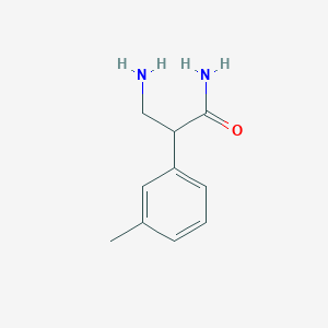 molecular formula C10H14N2O B13181449 3-Amino-2-(3-methylphenyl)propanamide 