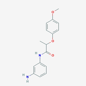 molecular formula C16H18N2O3 B1318145 N-(3-Aminophenyl)-2-(4-methoxyphenoxy)propanamide CAS No. 954563-77-0