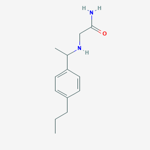molecular formula C13H20N2O B13181452 2-{[1-(4-Propylphenyl)ethyl]amino}acetamide 