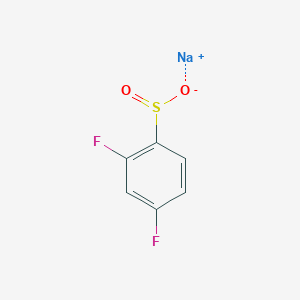 molecular formula C6H3F2NaO2S B13181458 2,4-Difluorobenzenesulfinic acid sodium salt 