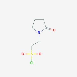 molecular formula C6H10ClNO3S B13181463 2-(2-Oxopyrrolidin-1-yl)ethane-1-sulfonyl chloride 