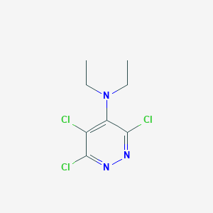 molecular formula C8H10Cl3N3 B13181468 3,5,6-trichloro-N,N-diethylpyridazin-4-amine 