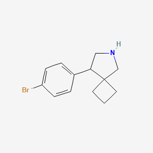 molecular formula C13H16BrN B13181479 8-(4-Bromophenyl)-6-azaspiro[3.4]octane 