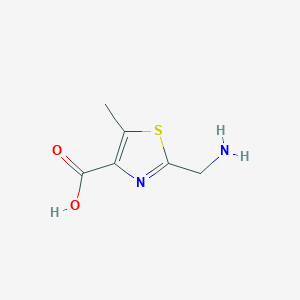 molecular formula C6H8N2O2S B13181495 2-(Aminomethyl)-5-methyl-1,3-thiazole-4-carboxylic acid 