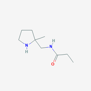 molecular formula C9H18N2O B13181505 N-[(2-Methylpyrrolidin-2-yl)methyl]propanamide 
