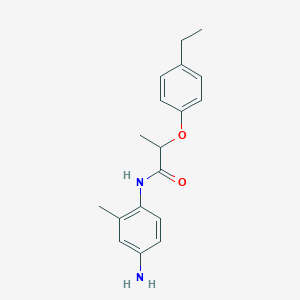 molecular formula C18H22N2O2 B1318155 N-(4-Amino-2-methylphenyl)-2-(4-ethylphenoxy)-propanamide CAS No. 954576-09-1