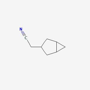 molecular formula C8H11N B13181571 2-{Bicyclo[3.1.0]hexan-3-yl}acetonitrile 