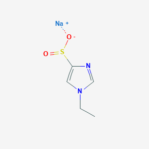 molecular formula C5H7N2NaO2S B13181599 Sodium 1-ethyl-1H-imidazole-4-sulfinate 