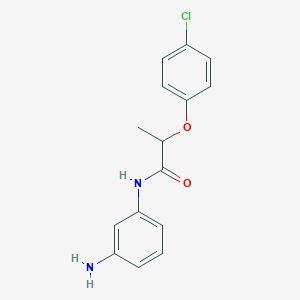molecular formula C15H15ClN2O2 B1318160 N-(3-Aminophenyl)-2-(4-chlorophenoxy)propanamide CAS No. 79912-11-1
