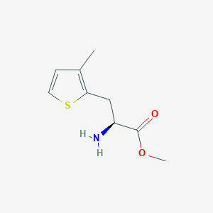 molecular formula C9H13NO2S B13181606 methyl (2S)-2-amino-3-(3-methylthiophen-2-yl)propanoate 