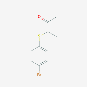 molecular formula C10H11BrOS B13181631 3-[(4-Bromophenyl)sulfanyl]butan-2-one 