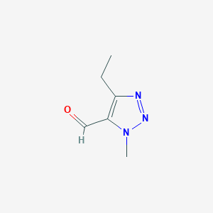 molecular formula C6H9N3O B13181640 4-Ethyl-1-methyl-1H-1,2,3-triazole-5-carbaldehyde 