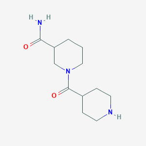 molecular formula C12H21N3O2 B13181646 1-(Piperidine-4-carbonyl)piperidine-3-carboxamide 