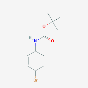 molecular formula C11H18BrNO2 B13181647 tert-Butyl N-(4-bromocyclohex-2-en-1-yl)carbamate 