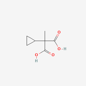 molecular formula C7H10O4 B13181649 2-Cyclopropyl-2-methylpropanedioic acid 
