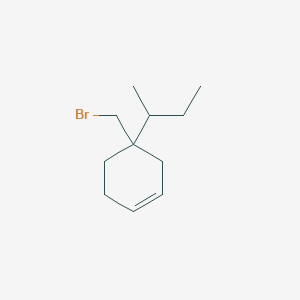 molecular formula C11H19Br B13181657 4-(Bromomethyl)-4-(butan-2-yl)cyclohex-1-ene 