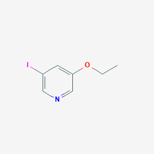 molecular formula C7H8INO B13181676 3-Ethoxy-5-iodopyridine 